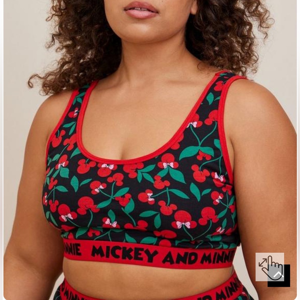 Torrid Disney Minnie Mouse Cotton Scoop Neck Bralette